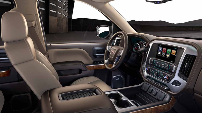 Dashboard and interior view of GMC Sierra 1500